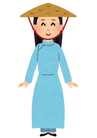 ベトナムの女性イラスト