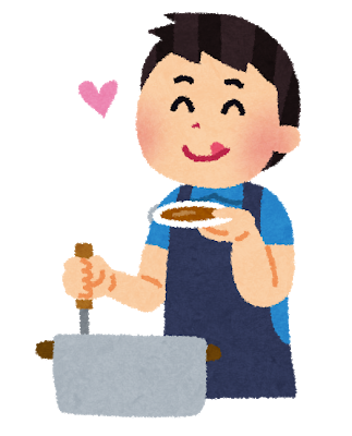 料理をする男性